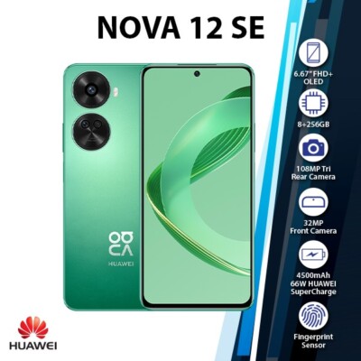 Huawei Nova 12 SE Android Cell Phone (Green/8GB+256GB/Dual SIM/Unlocked)