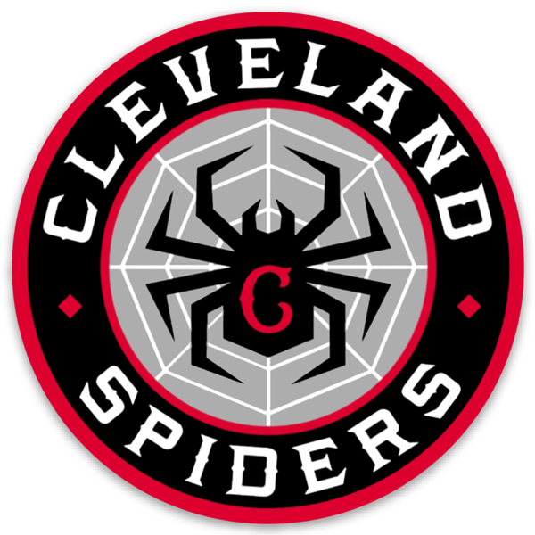 Cleveland Spiders - Spider with Classic "C" & Web Logo type Die-cut round MAGNET