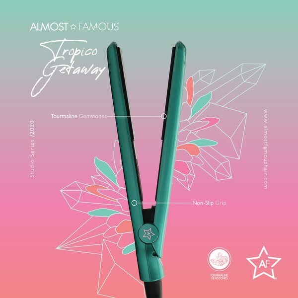 Almost Famous 0.5 Mini Travel Flat Iron with Designer Bag*NEW*