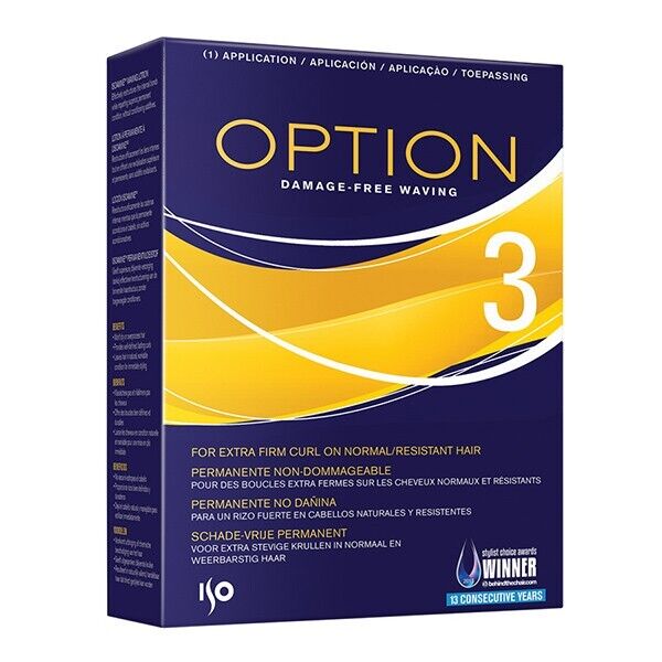 ISO OPTION 3 PERM KIT for Extra Firm Curl Normal to Resistant Hair Wave Perming