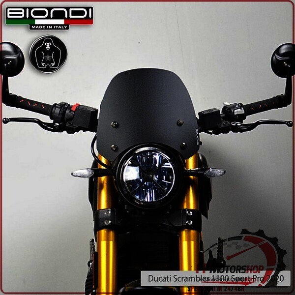 CUPOLINO PARABREZZA MOTO PER DUCATI SCRAMBLER 800 14>2020 1100 2020> FUME CHIARO