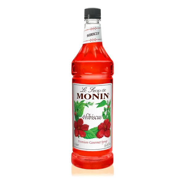 Monin Hibiscus Syrup (1L), H-Hibiscus, 1.0L