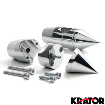 New Universal Custom Motorcycle Spike Chrome Handle Bar Risers 1'' hole diameter