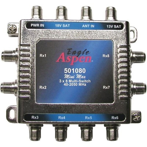 Мультипереключатель Eagle Aspen 501080 с 3 входами и 8 выходами с дополнительным портом питания