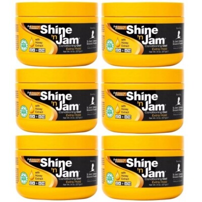 AMPRO SHINE 'N JAM CONDITIONING GEL EXTRA HOLD 8 FL OZ. Pack6