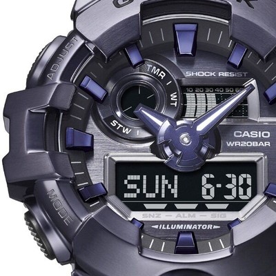 Pre-owned Casio G-shock Gm-700p-6ajf Analog-digital 700 Series 20 Atm Water Resistant