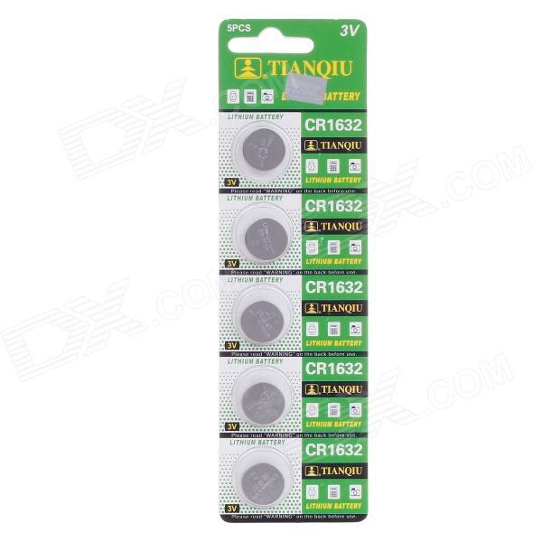 Confezione 5 Batteria Pila CR1632 Bottone Tonda Litio 3V hsb