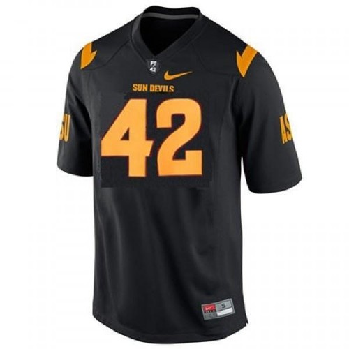 Arizona State Sun Devils (ASU) Pat Tillman #42 Black Men Stitch