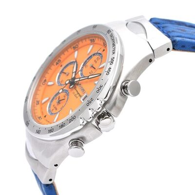 Pre-owned Seiko Giugiaro Macchina Sportiva Snaf83pc Orange Men's Watch In Box