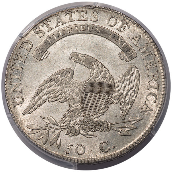 1807 50C LARGE STARS O-114,R.3 PCGS AU58 CAC