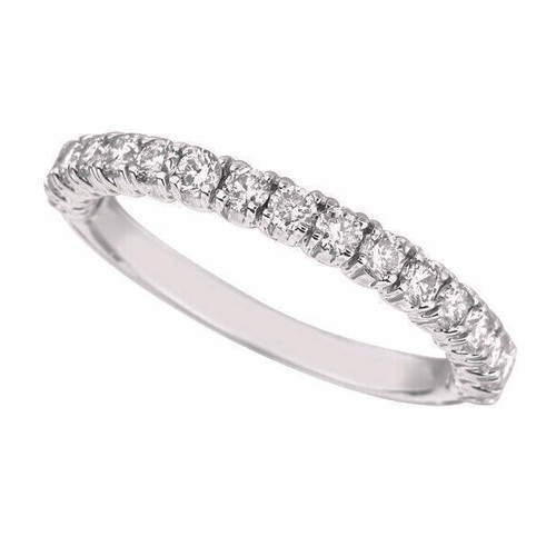 Pre-owned Morris 0.75 Carat Natural Diamond Stackable Ring Si 14k White Gold