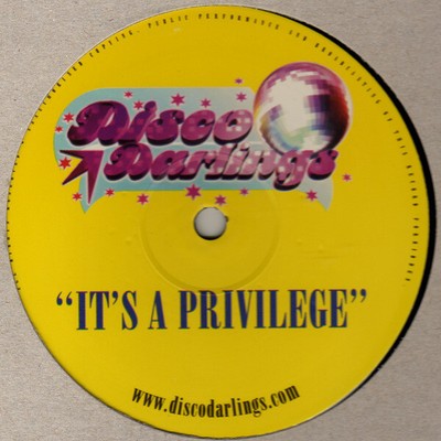'Disco Darlings - It's A Privilege' 12'',33   RPM,Single Sided House 2004 VG/VG