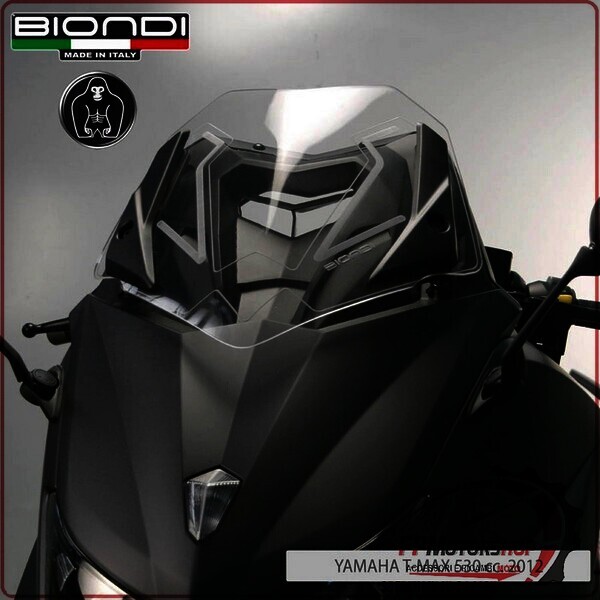 CUPOLINO PARABREZZA SCOOTER PER YAMAHA TMAX 530 2012>2016 TRASPARENTE BIONDI