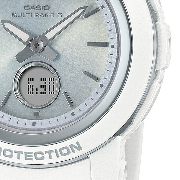 Pre-owned Casio Baby-g Bga-2900-7ajf Women's Watch Radio Solar Anadigi Slim White 2022