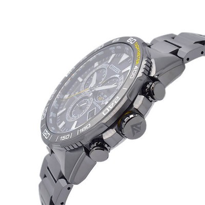 Pre-owned Citizen Promaster Eco-drive Cb5037-84e Black Solar Radio Men's Watch In Box
