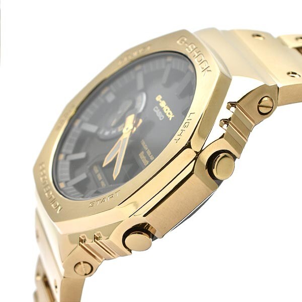 Pre-owned Casio G-shock Full Metal 2100 Series Gm-b2100gd-9ajf Cassioak Men's Watch Gold