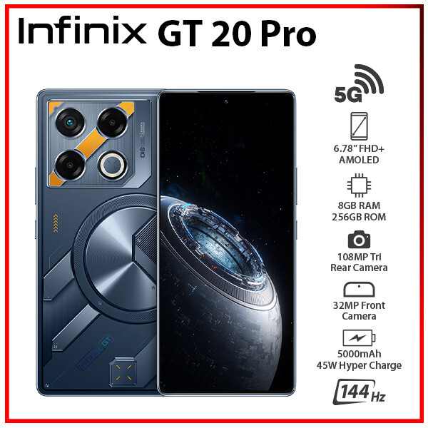 New) Infinix GT 20 Pro 8GB+256GB ORANGE Dual SIM Unlocked