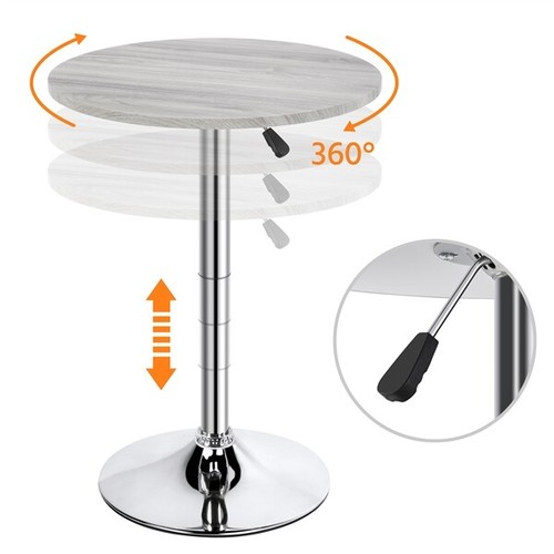 Home Bar Adjustable Pub Bar Round Table Height Range Counter Height Bistro Table