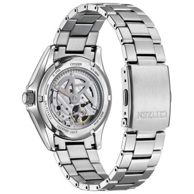 Pre-owned Citizen Np1010-78l  Collection Mechanical Open Heart Made In Japan