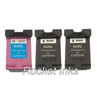 2x 62XL Black & 1x Colour Ink Cartridge For HP Officejet 5746 Printer