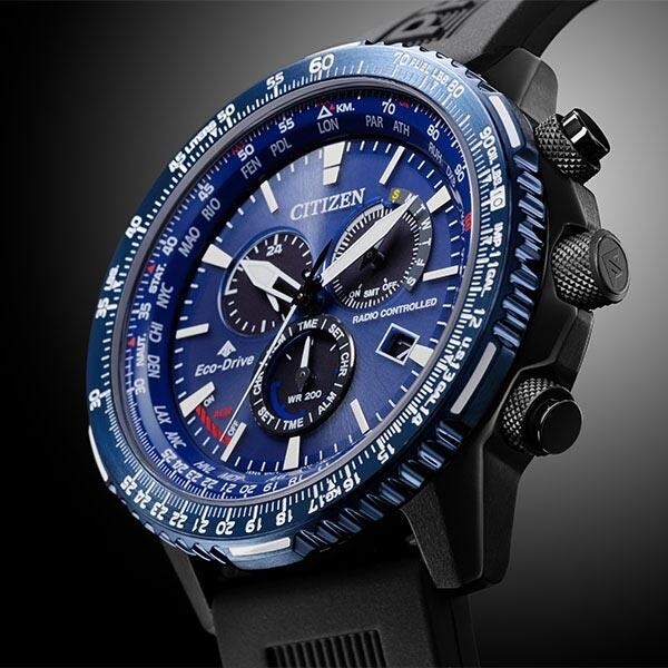 Pre-owned Citizen -new- Promaster Sky Cb5006-02l Sporty Eco-drive Radio Direct Flight Men