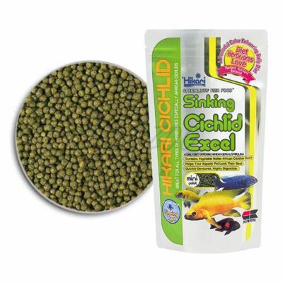 Hikari Sinking Cichlid Excel Mini 342g 3.0-3.4mm Food Tropical Aquarium Feed