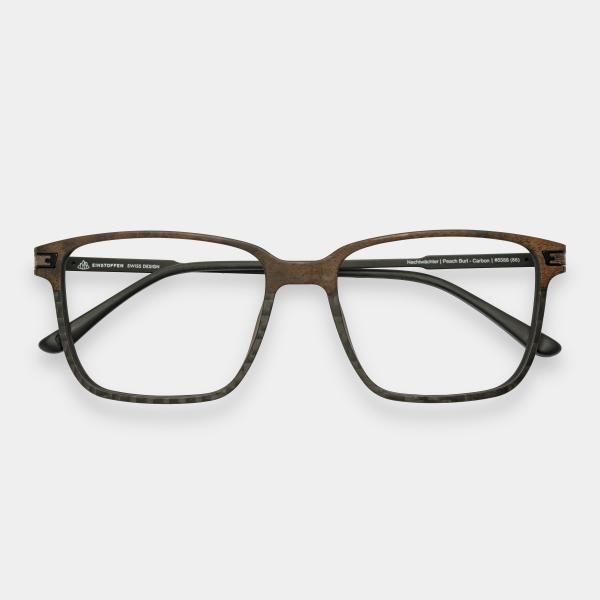 Single Fabric Night Watchman 5a4137 Men's Eyeglasses Wood Oval Brown