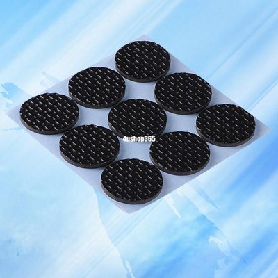 SELF ADHESIVE BLACK TABLE CHAIR SOFA FURNITURE LEGS FLOOR PAD PROTECTOR CIRCLE