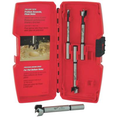 (1)-Milwaukee Best Heavy-Duty High-Quality Performance 4-Piece Forstner Bit Set