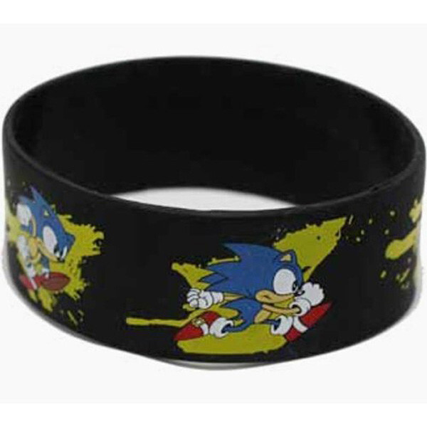 Sonic the Hedgehog Running Black Wristband [Brand New]