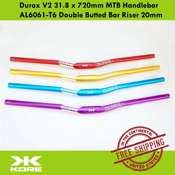 KORE Durox V2 31.8 x 720mm MTB Handlebar AL6061-T6 Double Butted Bar Riser 20mm