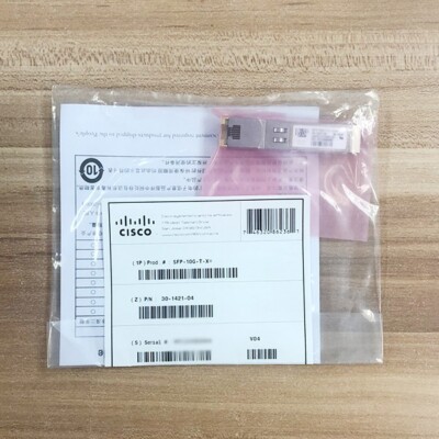 New Cisco SFP-10G-T-X 10GBASE-T 80m@Cat6a/Cat7 Copper RJ45 SFP+ Transceiver