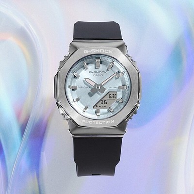 Pre-owned Casio G-shock Minimal Design Gm-s2110-2ajf Trendy Blue Dial In Octagonal Form