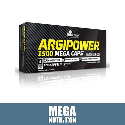 Argi-Power 1500 L-Arginine Mega Caps 120 Capsules Nitric Oxide Muscle Pump