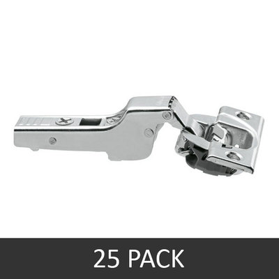 25 Pack Blum CLIP top BLUMOTION 110° Half Crank Screw-on Cabinet Hinge - 71B3650