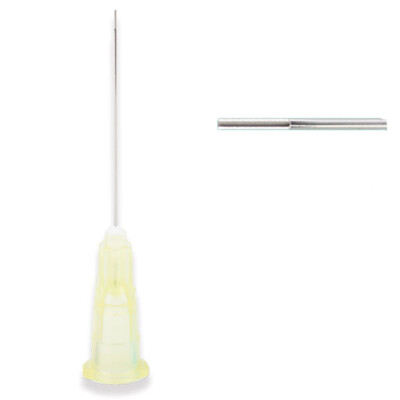 Plasdent INT-M27 Monovac Side Vented Irrigation Tips 27 Gauge Blunt Open 100/Bx