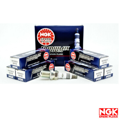 New Set of 6 Genuine NGK Iridium IX Spark Plugs BKR6EIX / 6418