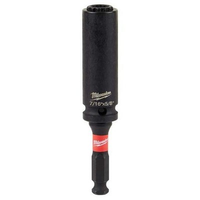 Impact Socket 1/2in Drive 12 Point 3/4in 9/16in SAE Steel Shockwave Standard