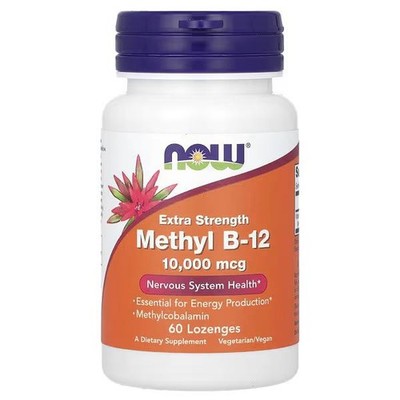 NOW Foods, Methyl B-12, Extra Strength, 10,000 mcg, 60 Lozenges