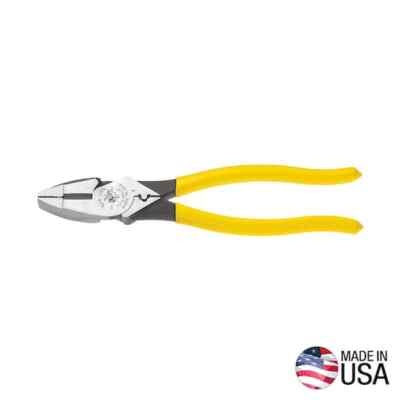 Klein Tools D213-9NECR-SEN 9'' Crimping High Leverage Side Cutting Pliers