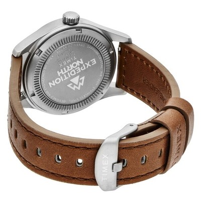 Pre-owned Timex Tw2v00200 Expedition North Field Post Solar Unisex Leather Belt Authentic