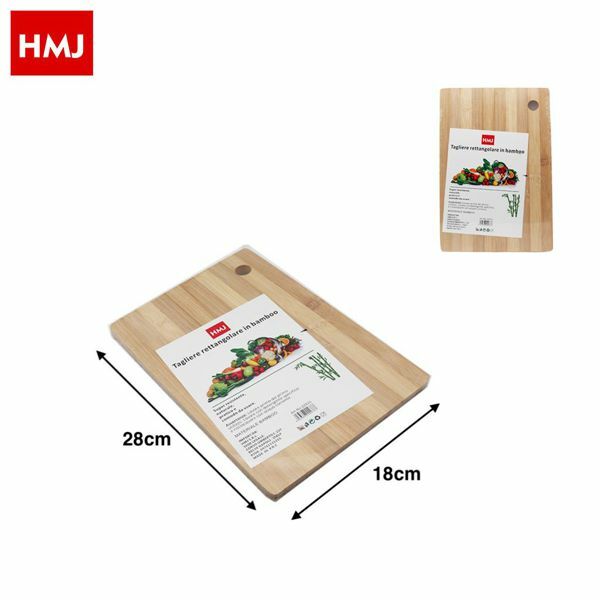 Tagliere In Legno Naturale Tagliare Verdure Salumi Carne Bambù 28x18cm hmj
