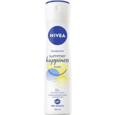 Nivea SUMMER HAPPINESS 0% Aluminum deodorant 150ml SPRAY FREE SHIPPING