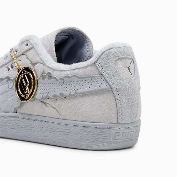 Pre-owned Puma One Piece ×  Suede Lufy Gear 5 "feather Gray 396524-01 Men's Size