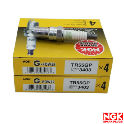 New Set of 8 Genuine NGK G-Power Platinum Alloy Spark Plug TR55GP / 3403