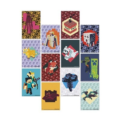Trends  Poster Collage Minecraft 12 Mini Wall Posters 4x6'' F14