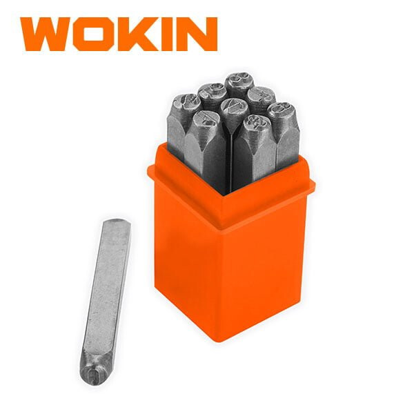 SET KIT BOX PUNZONI IN ACCIAIO TEMPRATO NUMERI 0/9 DIMENSIONE 3 mm WOKIN