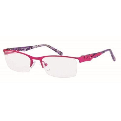 ETE Rayol Violetto/Fuxia 53-18-135 Italy Eyeglasses w/Real Feathers Rx Avail.