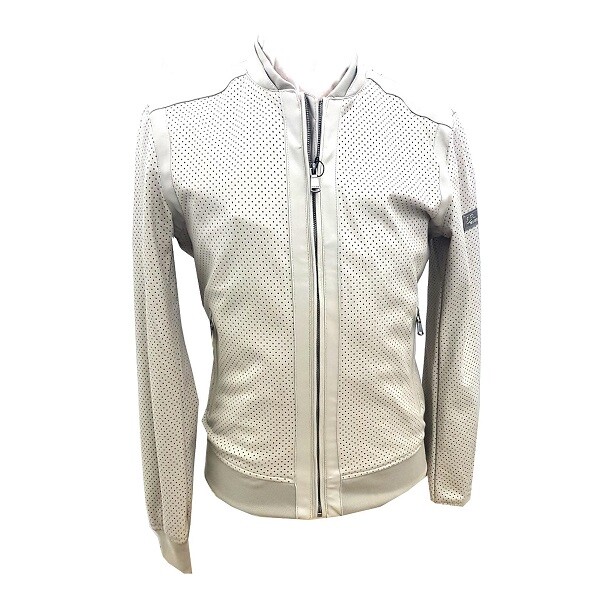 

Yes Zee Man Jacket Type Мотоциклист J518/GM00 Искусственная кожа песочного цвета с микроотверстиями, Sand