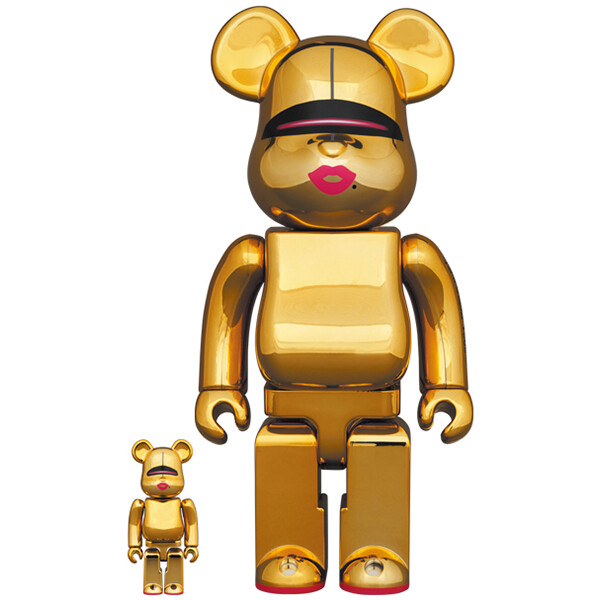 MEDICOM TOY - BE@RBRICK SORAYAMA×2G PINK GOLD Ver. 100 Medicom Be@rBrick BearBrick Sorayama x 2G Gold Ver. 100